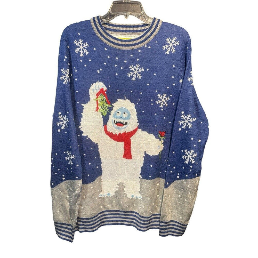 NWT Tipsy Elves Rudolph The Red Nose Reindeer Men's Ugly Christmas Sweater Large